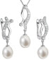 Luxury silver set with genuine pearls Pavon 29028.1