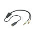 Wentronic Audio Adapter (Headphones > Notebook) - 0.4 m - 2 x 3.5mm - Male - 3.5mm - Female - 0.4 m - Black