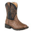 Фото #1 товара Roper Jed Embroidery Square Toe Cowboy Toddler Boys Brown Casual Boots 09-017-1