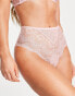 Фото #1 товара ASOS DESIGN Rosie lace high waisted knicker in blush pink