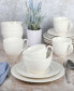 Maepoole Embossed 16 Piece Dinnerware Set, Service for 4