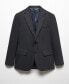 Фото #7 товара Men's Slim-Fit Check Wool Suit Blazer