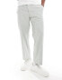 Фото #1 товара ASOS DESIGN smart co-ord straight leg cropped trousers in linen stripe