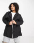 ONLY Curve belted short trench coat in black Черный, S - EU 42-46 - фото #3