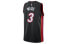 Фото #2 товара Майка для баскетбола Nike NBA Dwyane Wade Icon Edition Swingman Jersey 3 SW черная 864487-025