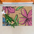 Kokos Fußmatte mit Blumen-Motiv