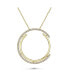 ფოტო #3 პროდუქტის Cubic Zirconia Concentric Eternity Pendant Necklace in Sterling Silver