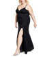 ფოტო #3 პროდუქტის Trendy Plus Size Lace Bodycon Gown