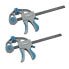 One-hand clamp Ferrestock Steel Plastic (2 pcs)