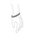 Фото #4 товара Art Deco Style Geometric Black White Cubic Zirconia CZ Statement Bangle Bracelet For Women