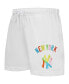 Women's White New York Yankees Washed Neon Shorts