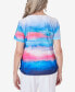 Фото #2 товара Petite Paradise Island Watercolor Stripe Ruched Top