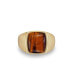 Фото #1 товара Chatoyant Yellow Tiger Eye Gemstone Sterling Silver Men Signet Ring