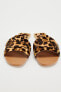 Фото #5 товара Animal print leather flat sandals