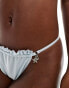 Brave Soul shell trim bikini bottoms in baby blue