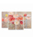Li Bo Wild Poppies Multi Panel Art Set 6 Piece - 49" x 19"