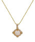 ფოტო #1 პროდუქტის Opal (5/8 ct. t.w.) & Diamond (1/6 ct. t.w.) Halo Pendant Necklace in 14k Gold, 16" + 2" extender
