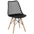 Фото #3 товара Krzesło skandynawskie ażurowe z drewnianymi nogami do kuchni salonu maks. 150 kg 4 szt.