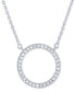 ფოტო #1 პროდუქტის Diamond Circle Pendant Necklace (1/4 ct. t.w.) in Sterling Silver, 16" + 2" extender