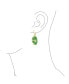 ფოტო #3 პროდუქტის Asian Style Dangle Circle Round Donut Good Fortune Green Jade Butterfly Disc Drop Statement Earrings 14K Gold Overlay Sterling Silver Lever Back