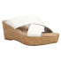 Фото #2 товара CL by Laundry Dream Day Platform Wedge Womens White Casual Sandals IDAA27EPS-10