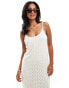 Фото #4 товара Vero Moda Petite crochet overlay jersey maxi dress in cream