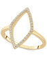 ფოტო #1 პროდუქტის Diamond Rhombus Statement Ring (1/10 ct. t.w.) in 14k Gold or 14k White Gold, Created for Macy's