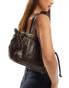 Фото #4 товара ASOS DESIGN tote bag with drawstring closure in washed brown