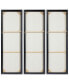 Silver Ice 3-Piece Textured Metallic Hand Painted Wall Art Set by Martin Edwards, 60" x 20" x 1.5"