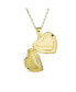 ფოტო #2 პროდუქტის Engrave Initials Traditional Keepsake Puff carved Leaf Heart Shaped Photo Locket For Women Holds Photos Pictures 18K Gold Plated Necklace Pendant