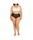 Plus Size Embroidered Full Support Underwire Bra