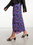 French Connection wrap midi skirt in bright floral