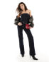 Фото #2 товара Mango tailored denim bandeau jumpsuit in dark blue