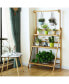 Фото #1 товара 3 Tier Bamboo Hanging Folding Plant Shelf Stand Flower Pot Display Rack Bookcase