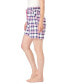 ფოტო #3 პროდუქტის Plus Size Flannel Pajama Short