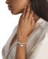 Фото #1 товара Stainless Steel Logo Heart Charm Bangle Bracelet