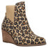 Фото #2 товара TOMS Sadie LeopardCheetah Round Toe Wedge Bootie Womens Brown Casual Boots 10016