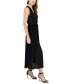 Women's Faux-Wrap Sleeveless Pleated Fit & Flare Maxi Dress Черный, XS - фото #3