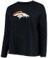 Фото #3 товара Женская футболка с длинным рукавом Denver Broncos Primary Logo размер плюс Fanatics