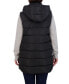 Фото #3 товара Plus Size Long Puffer Vest Jacket with Detachable Hood