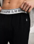 Фото #4 товара Polo Ralph Lauren lounge joggers in black with logo waistband