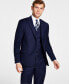 Фото #2 товара $450. Michael Kors Men's Classic Fit Wool Blend Stretch Suit Jacket Navy 46 S