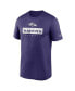 Фото #3 товара Men's Purple Baltimore Ravens Sideline Legend Performance T-Shirt