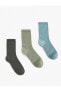 Фото #4 товара 3'lü Basic Soket Çorap Seti Çok Renkli