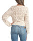 Juniors' Open-Knit Button-Front Long-Sleeve Cardigan