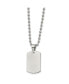 Фото #2 товара Chisel brushed Reversible Dog Tag Ball Chain Necklace