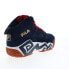 Фото #8 товара Fila MB 1VB90141-424 Mens Blue Suede Athletic Basketball Shoes