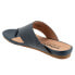 Softwalk Chandler S2306-400 Womens Blue Wide Leather Thong Sandals Shoes