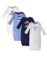 ფოტო #1 პროდუქტის Baby Girl Cotton Gowns, 4-Pack