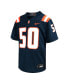 ფოტო #2 პროდუქტის Big Boys #50 Navy Illinois Fighting Illini Game Jersey